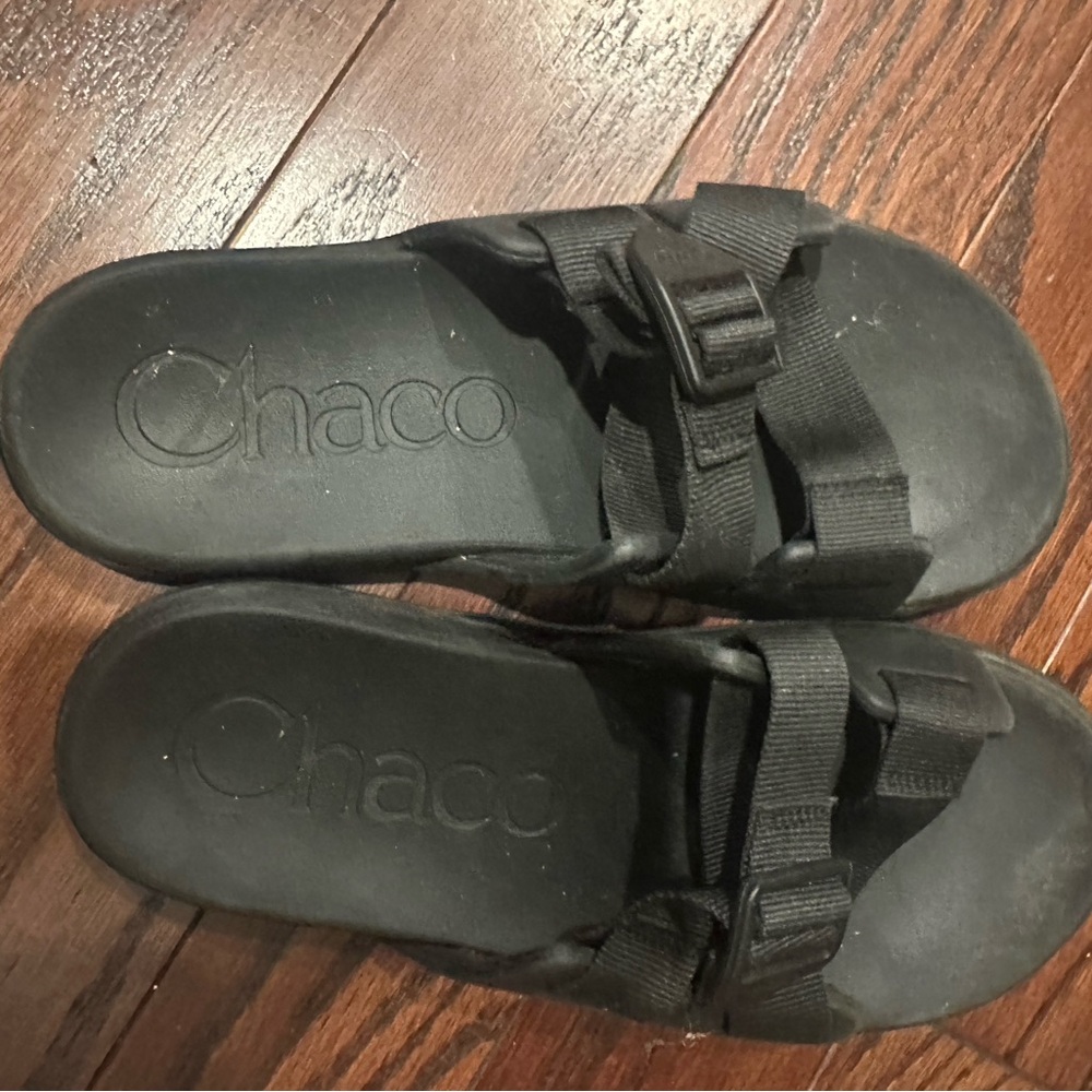 Chaco Kids Black Strap Sandals